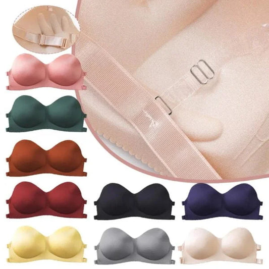 Girls Seamless Light Padded Removable Straps Push up Bra Invisible Straps