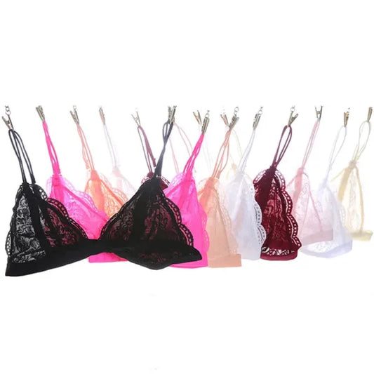 Pack Of 5 Girls Bralette Brassiere Lingerie Wire Free Lace Bra