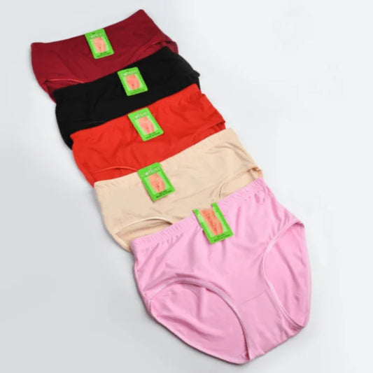 Women Basic Cotton Panties Pack of Five 05 Seamless Comfortable Stuff