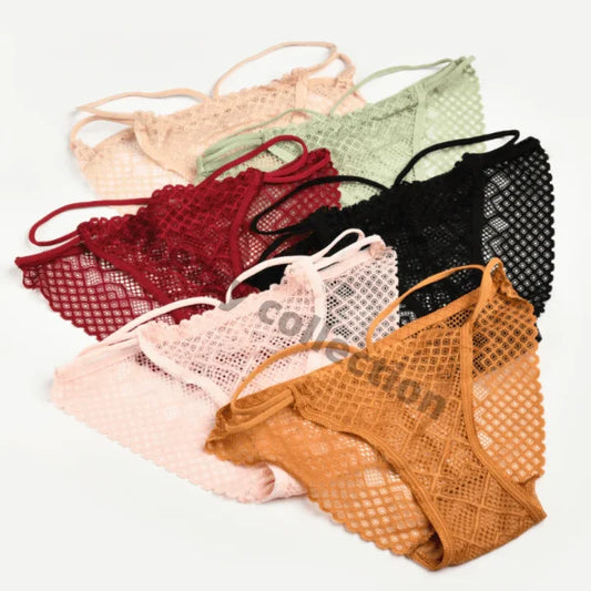 Women Unique Style Panty Side Straps Soft Net Stuff Underwear